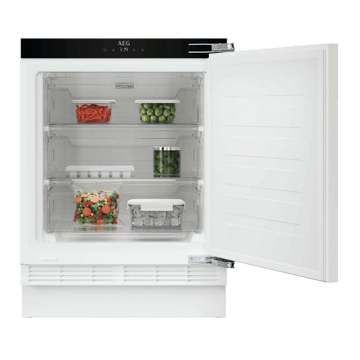 AEG 3000 Series 101 Litre 82cm Integrated Under Counter Freezer with Fixed Door Hinge