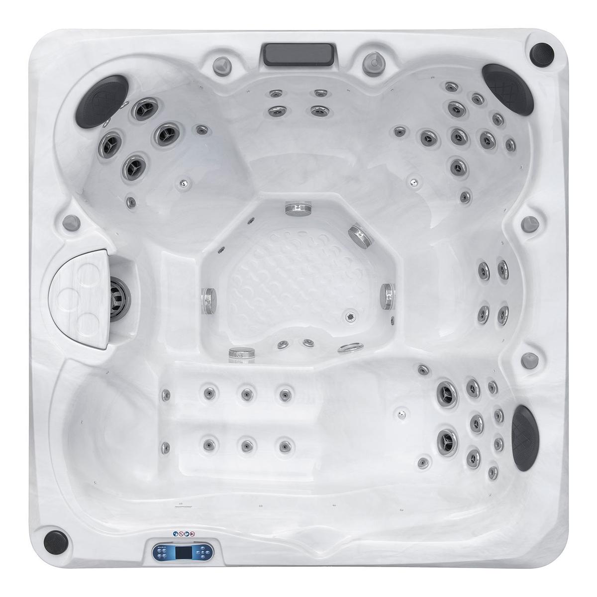 Outdoor Haven Hot Tub in Silver Marble by Outdoor Living