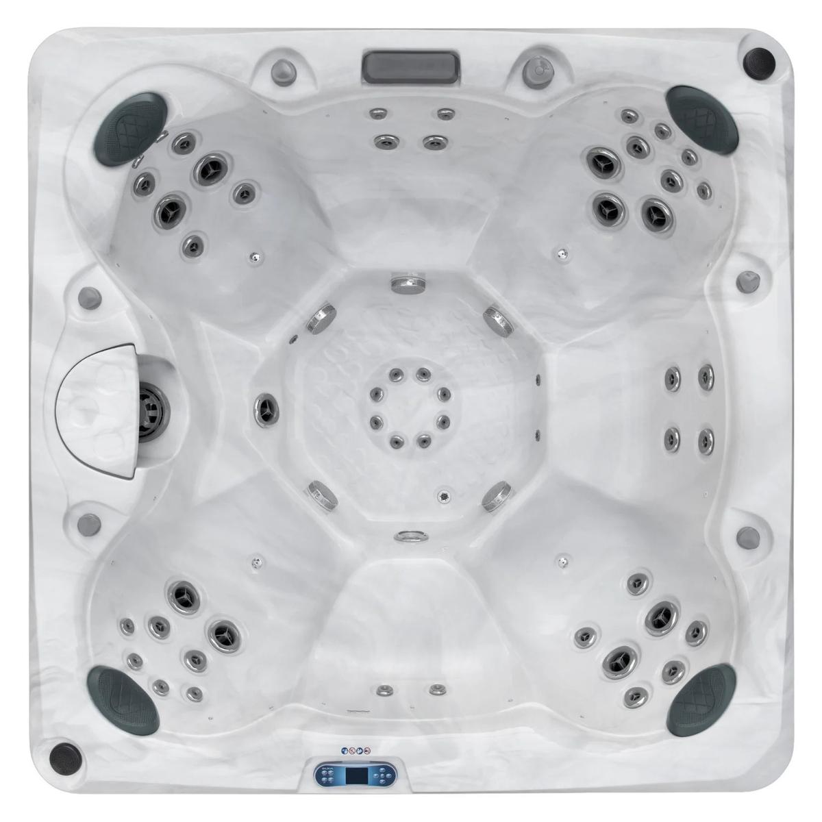 Outdoor Sanctuary Hot Tub in Silver Marble by Outdoor Living