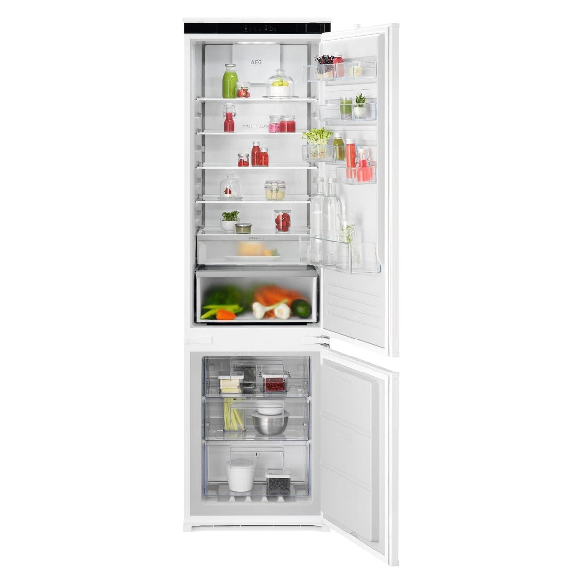AEG 7000 Series 269 Litre 188cm 70/30 Integrated Fridge Freezer with Sliding Door Hinge