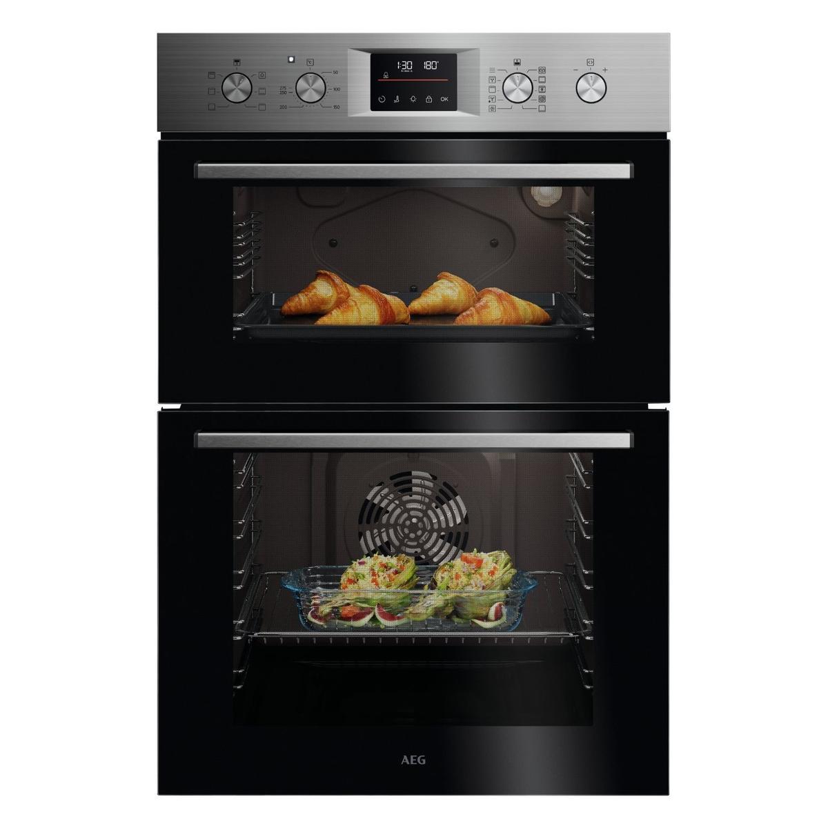 AEG 6000 Series OU5CP40M Built-In Electric Double Oven - Stainless Steel