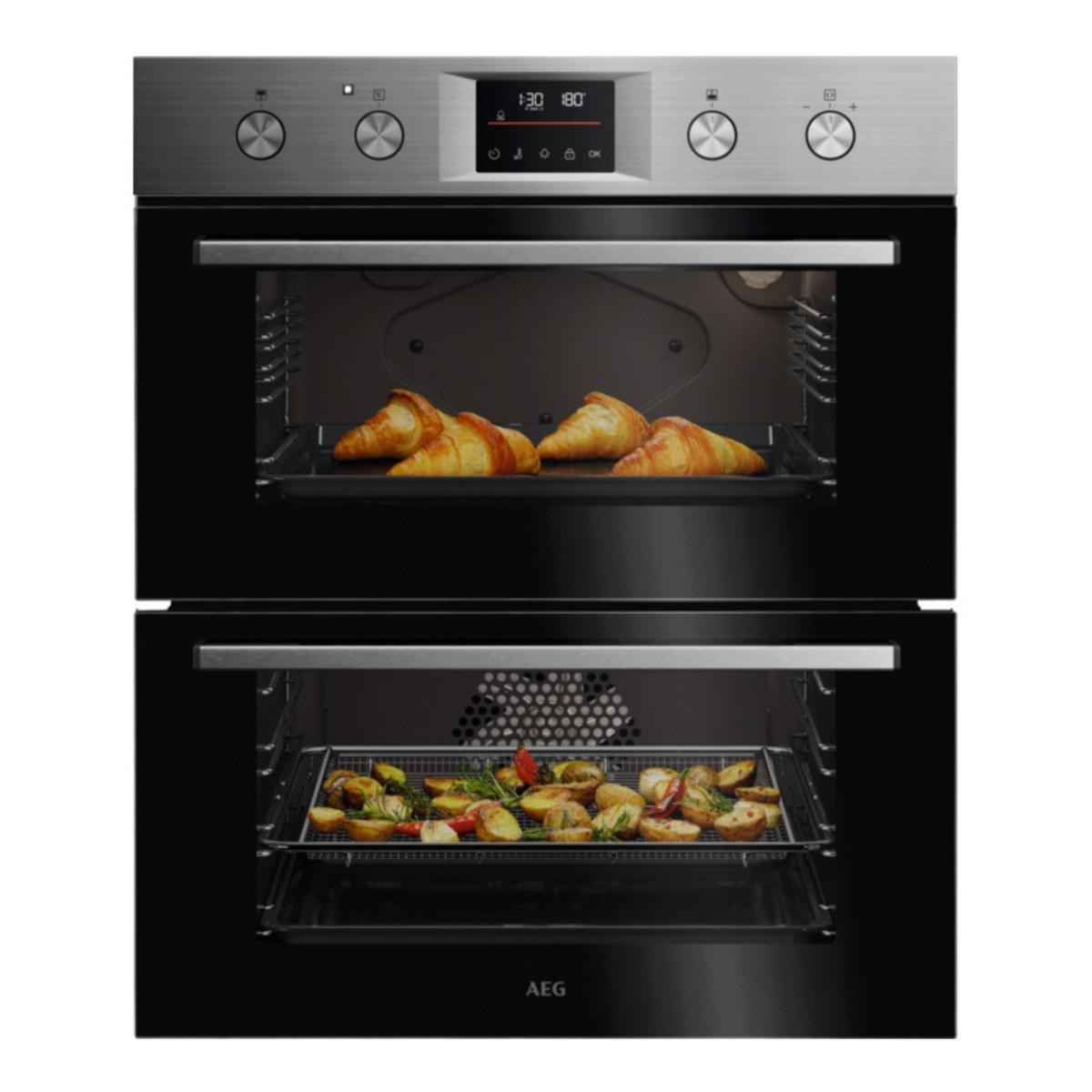 AEG 6000 Series OU5CU40M Built-In Electric Double Oven - Stainless Steel