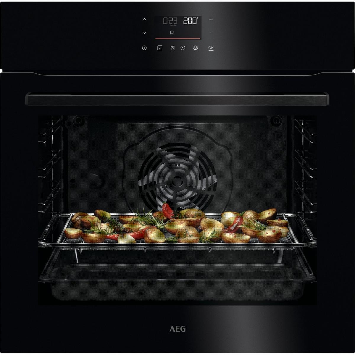 Refurbished AEG 5000 Series OU5PB40PK Electric Single Oven - Black