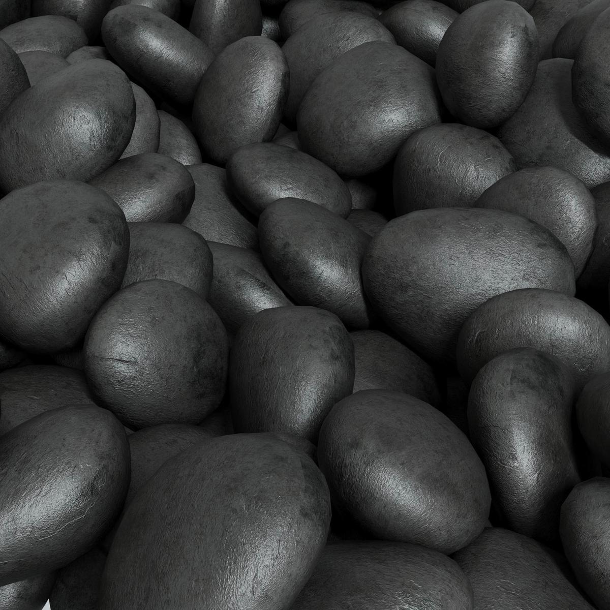 ONLY OPENED - Black Decorative Stone Pebbles for Amberglo Fire
