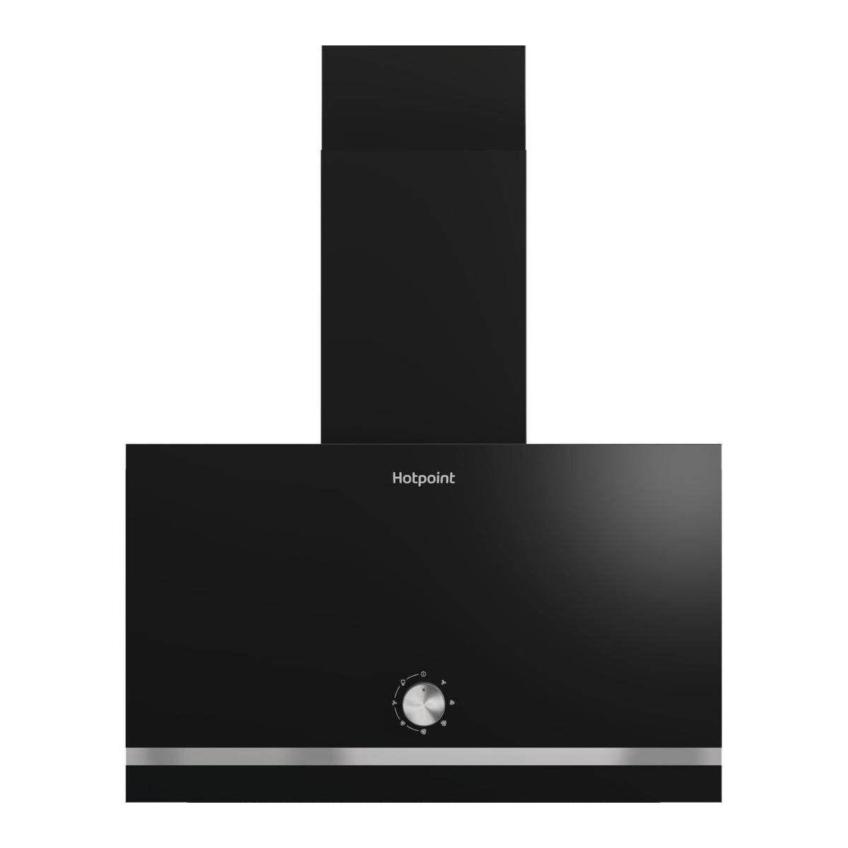 Refurbished Hotpoint 60cm Chimney Cooker Hood - Black