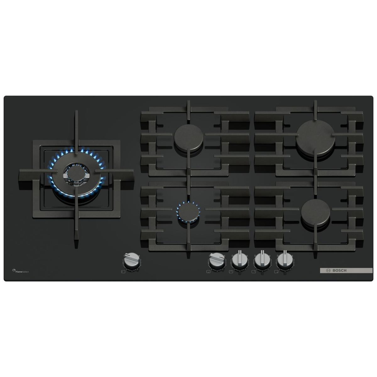 Bosch Series 6 92cm 5 Burner Gas Hob - Black