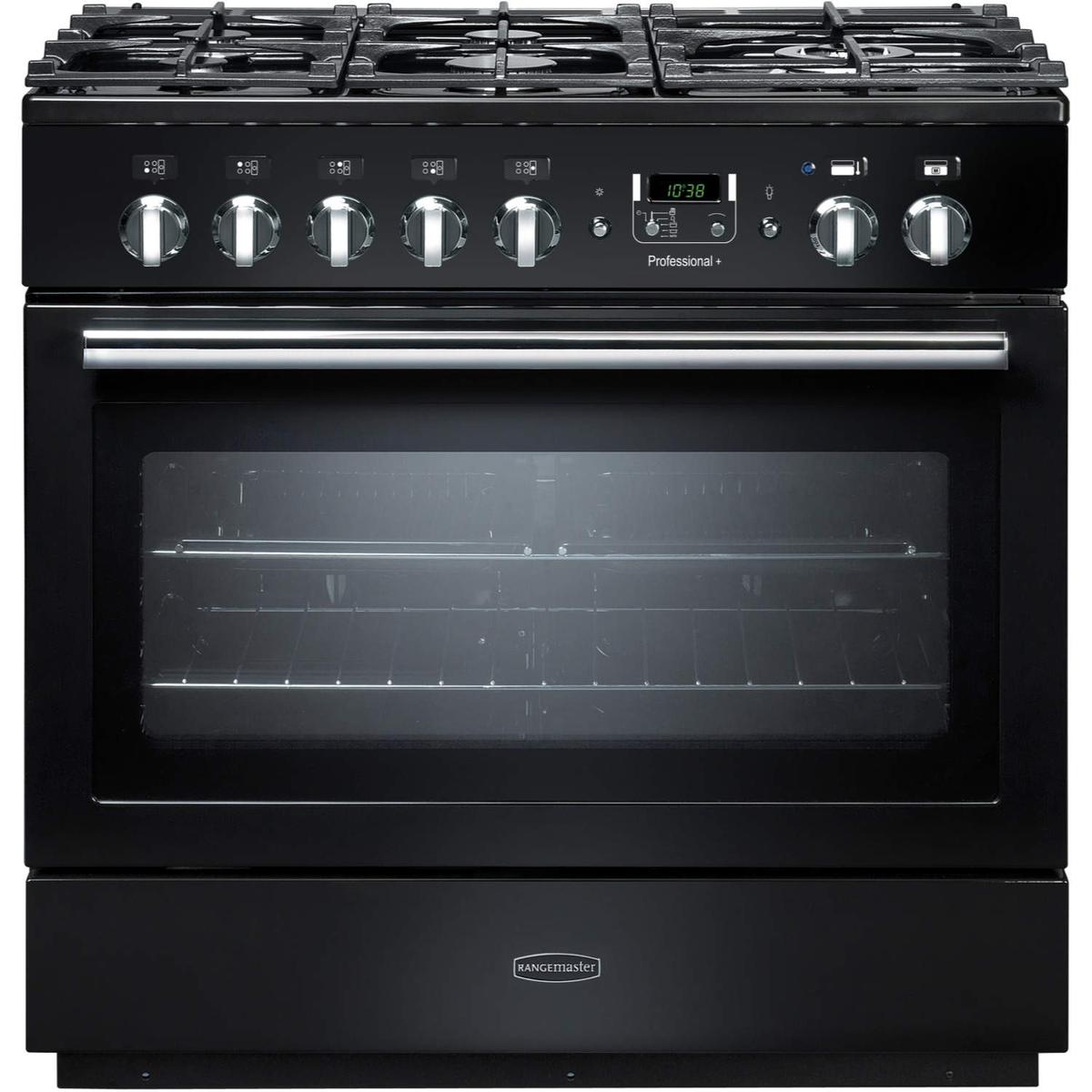 Rangemaster Professional Plus FX 90cm Dual Fuel Range Cooker - Black