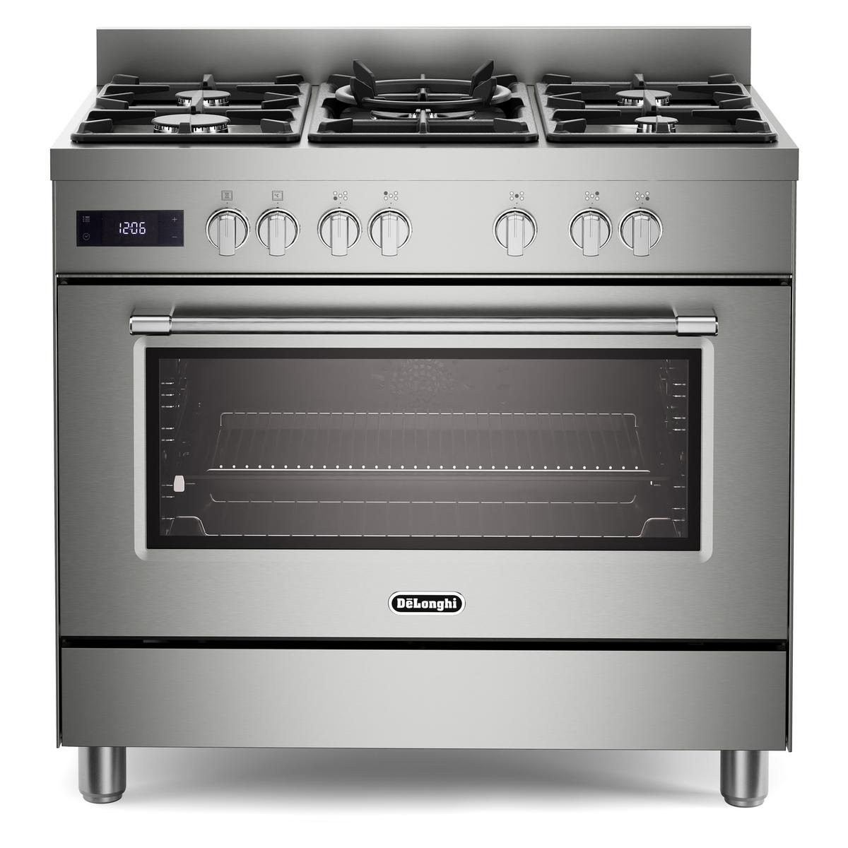 De Longhi 90cm Dual Fuel Range Cooker - Stainless Steel