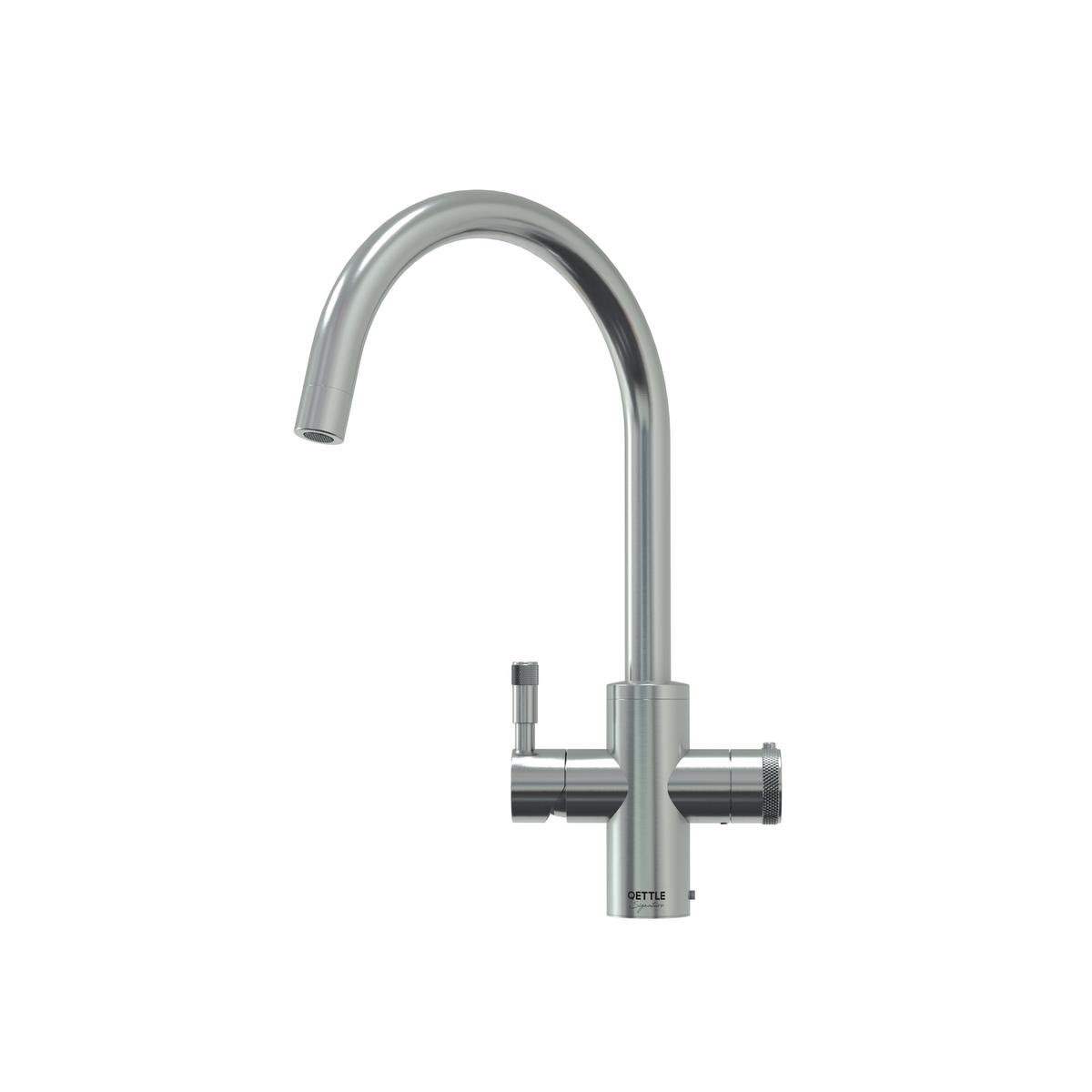 QETTLE Signature Modern 4 in 1 Instant Boiling Water Tap 2 Litre - Stainless Steel Round Spout