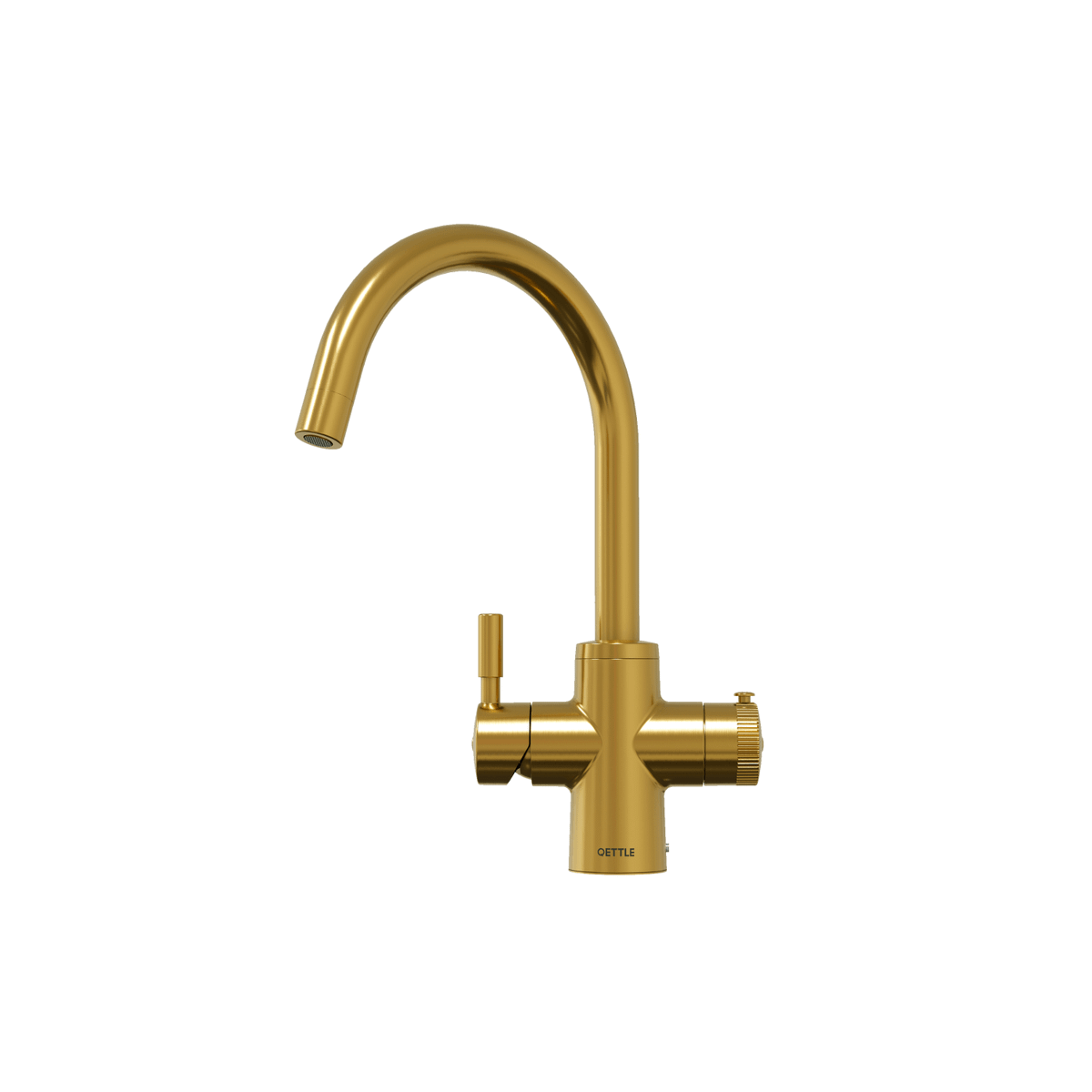 QETTLE Original 4 in 1 Instant Boiling Water Tap 2 Litre - Gold Round Spout