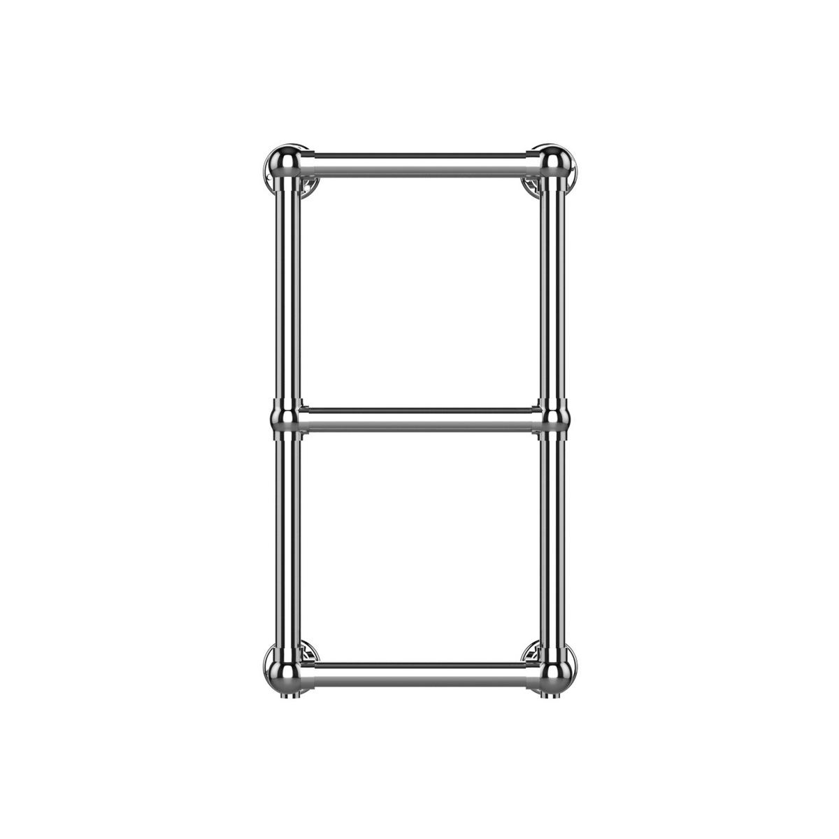 Chrome Vertical Traditional Towel Radiator 700 x 400mm - Regent