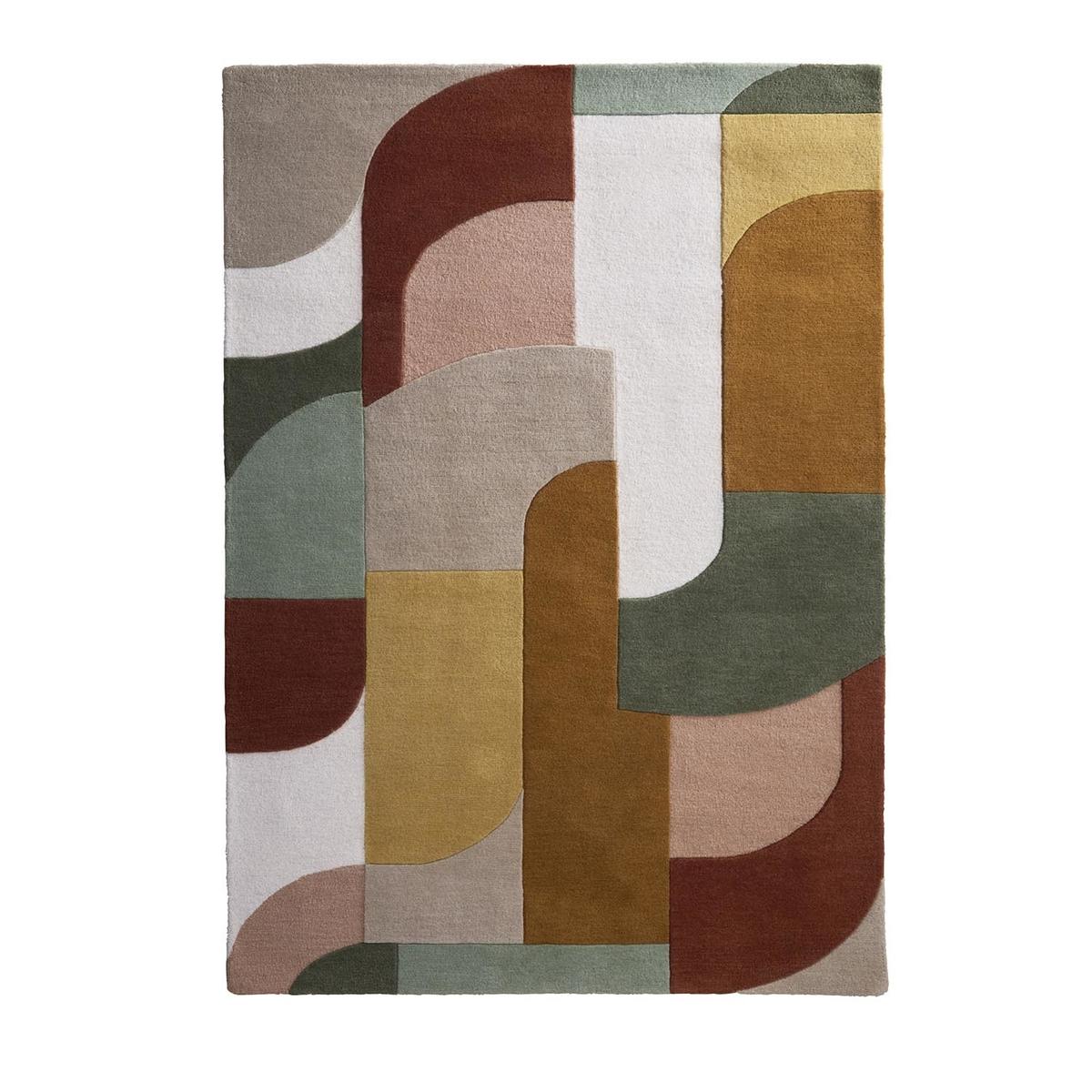 Geometric Brown Rug - 170 x 120 cm - Retro Deco - Origins
