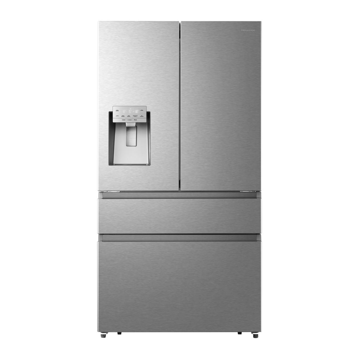 Hisense 560 Litre French Style American Fridge Freezer - Stainless Steel