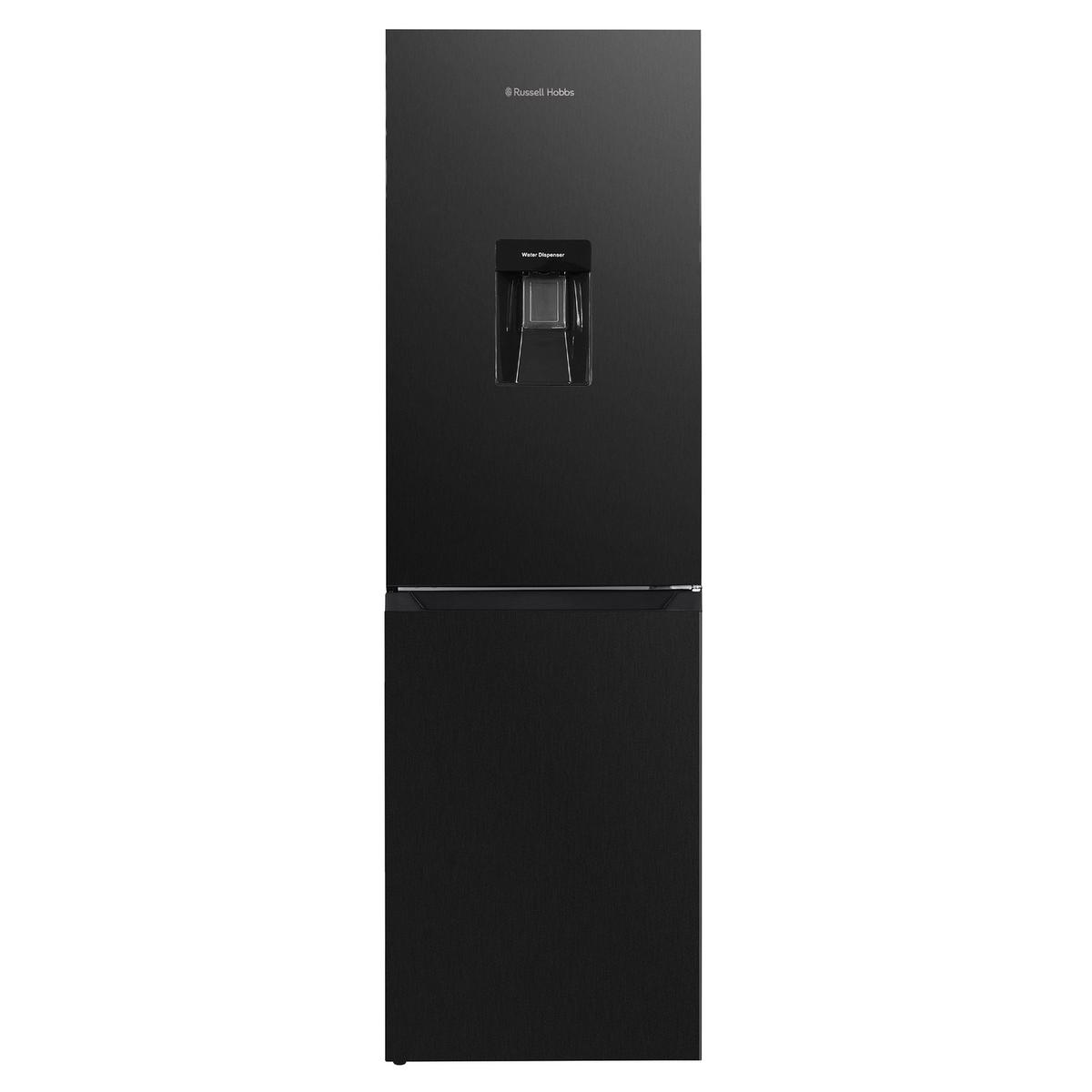 Russell Hobbs 245 Litre 50/50 Fridge Freezer with Water Dispenser - Black Steel