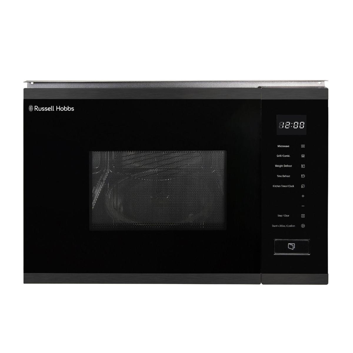 Refurbished Russell Hobbs Built-In 800W Microwave & Grill - Black
