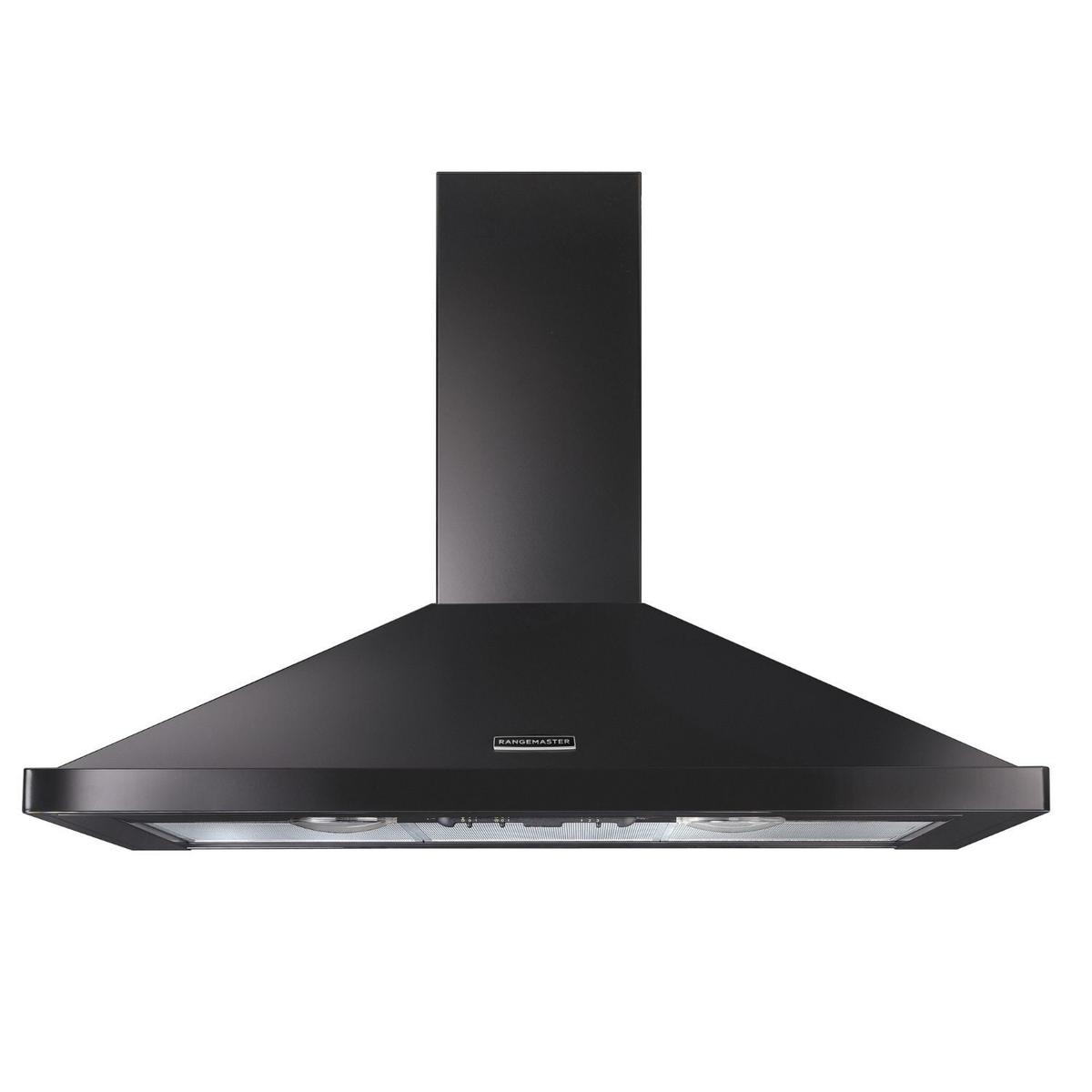 Rangemaster 100cm Chimney Cooker Hood - Slate Grey & Chrome
