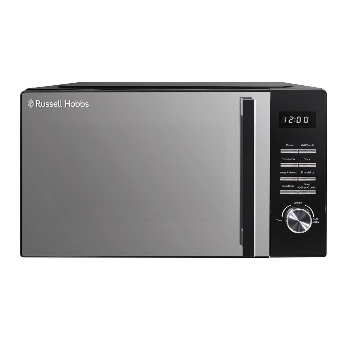 Russell Hobbs RHM2346B Black 23L Digital Microwave Oven 900W Family Microwave with Auto Cook Programmes & Defrost Function