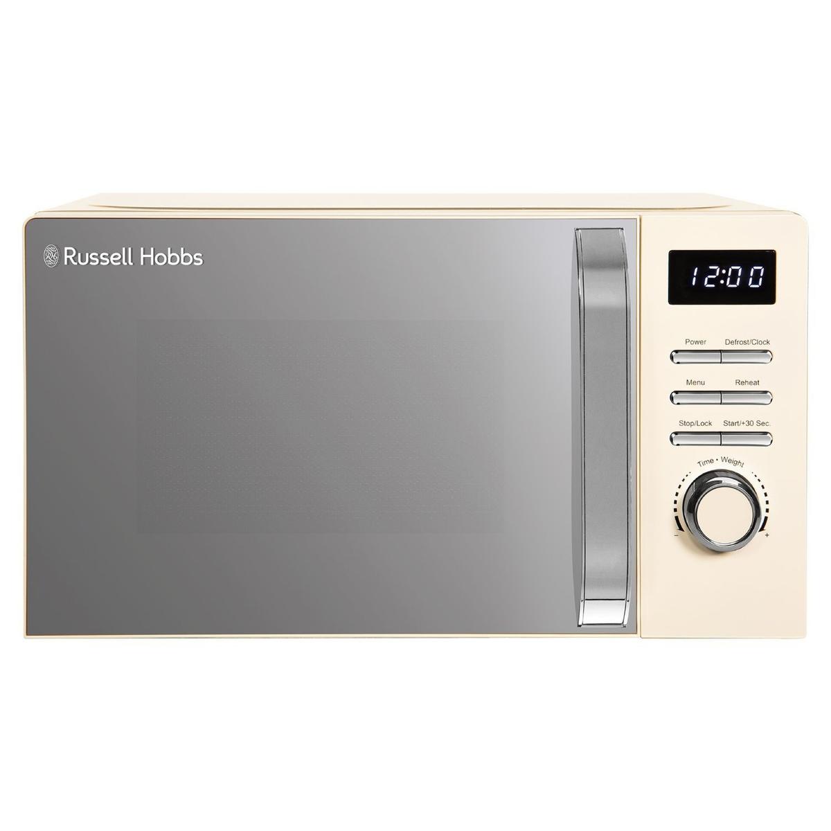 Russell Hobbs RHMD818C 20L Freestanding Digital Microwave Oven - Cream