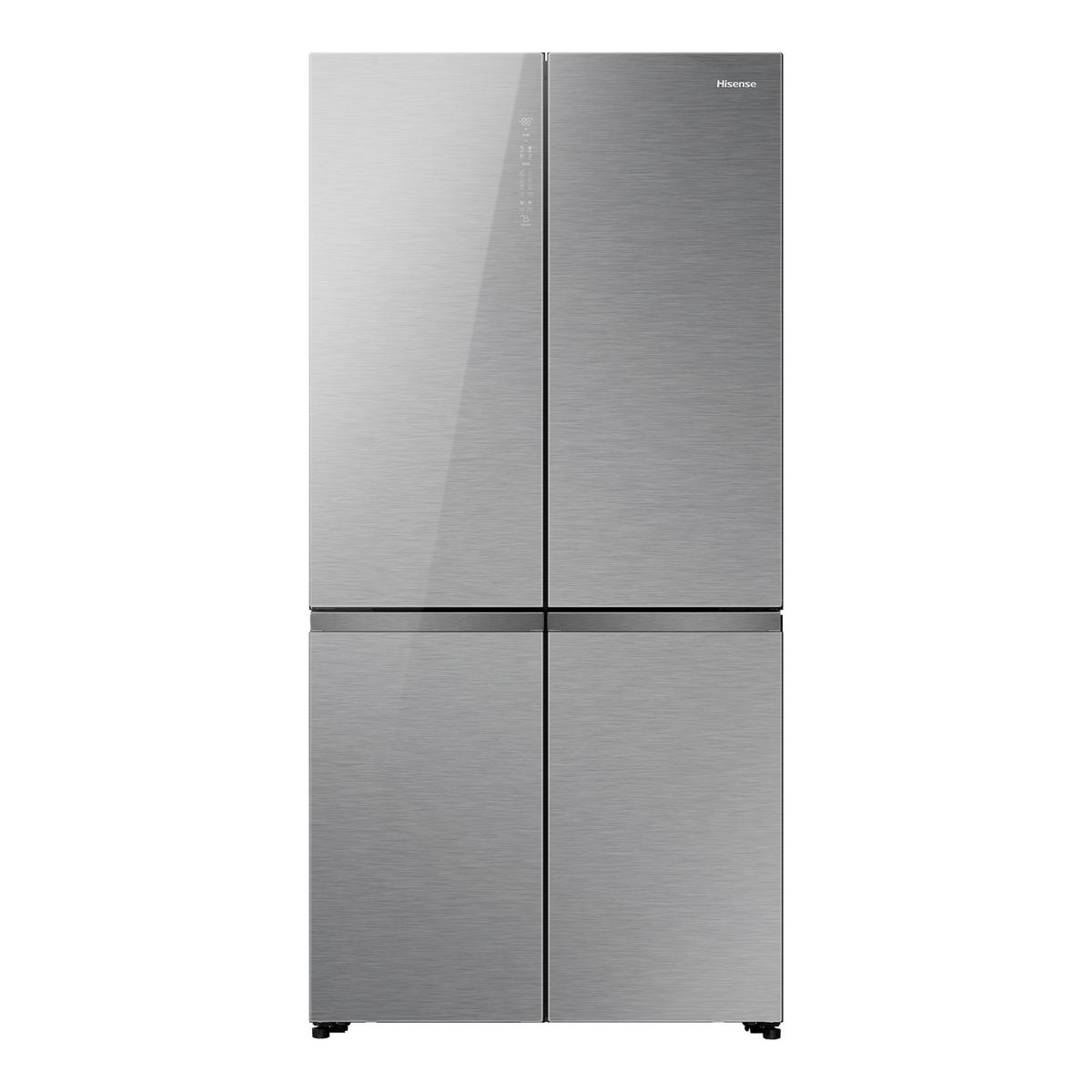 Hisense KitchenFit&#153; 591 Litre Four Door American Fridge Freezer - Silver