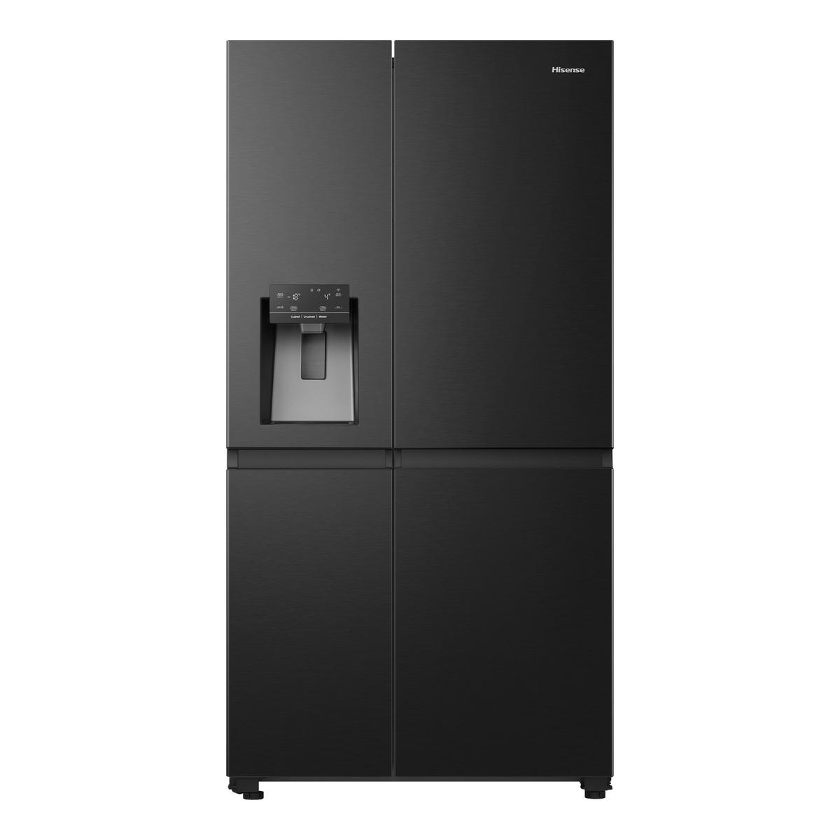 Hisense 632 Litre Side-By-Side American Fridge Freezer - Black