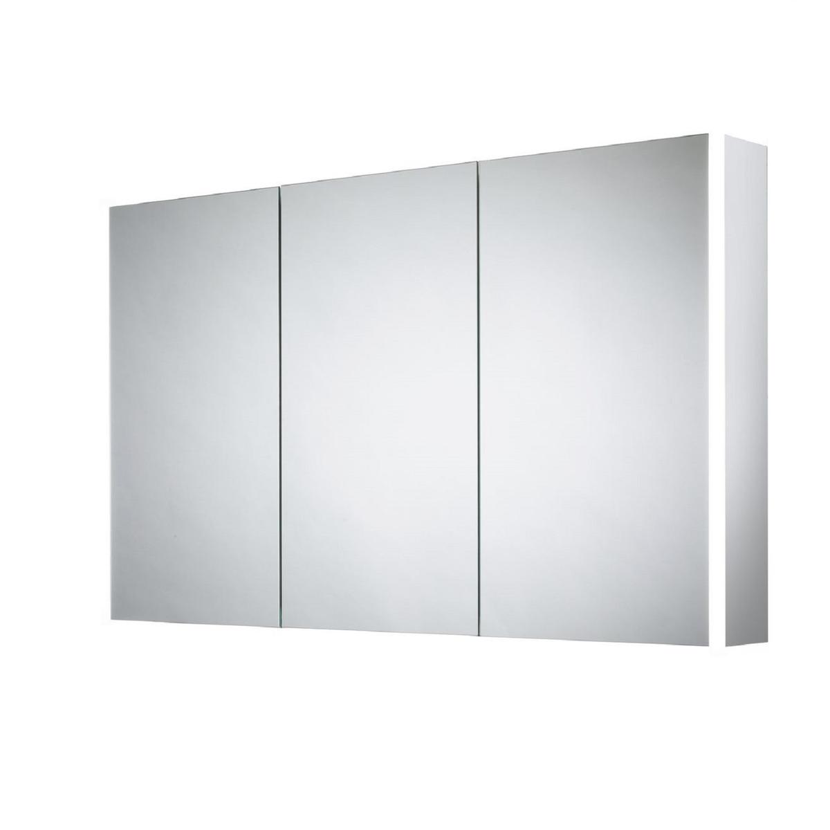 Sensio Ainsley 3 Door Chrome Bathroom Mirror Cabinet with Lights & Bluetooth Speaker 1200 x 700mm