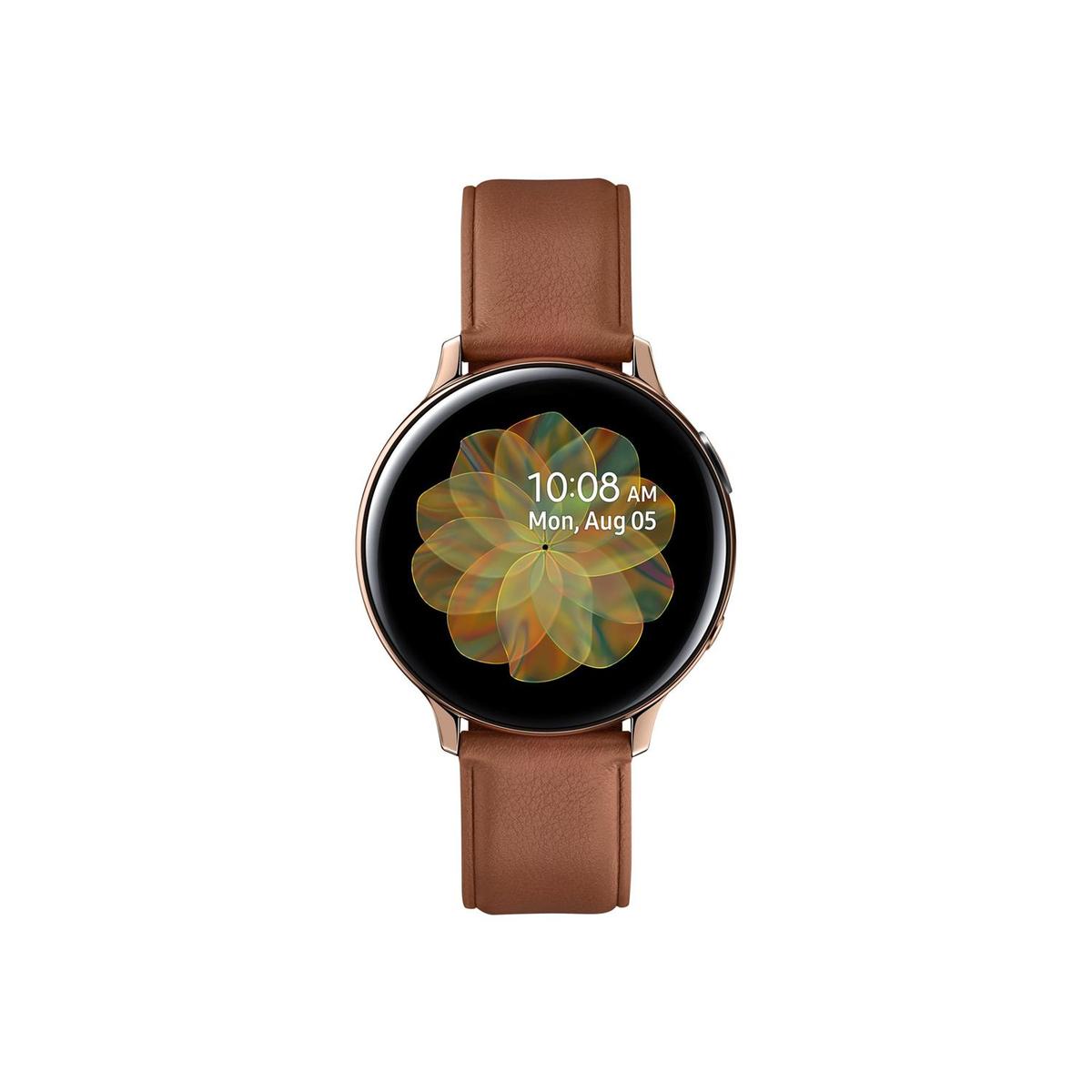 Refurbished Samsung Galaxy Watch Active2 4G 44mm  Gold w/ Brown Leather Band