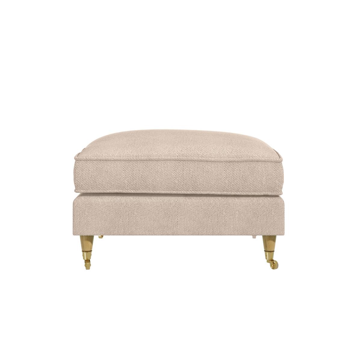 Large Beige Woven Footstool - Payton