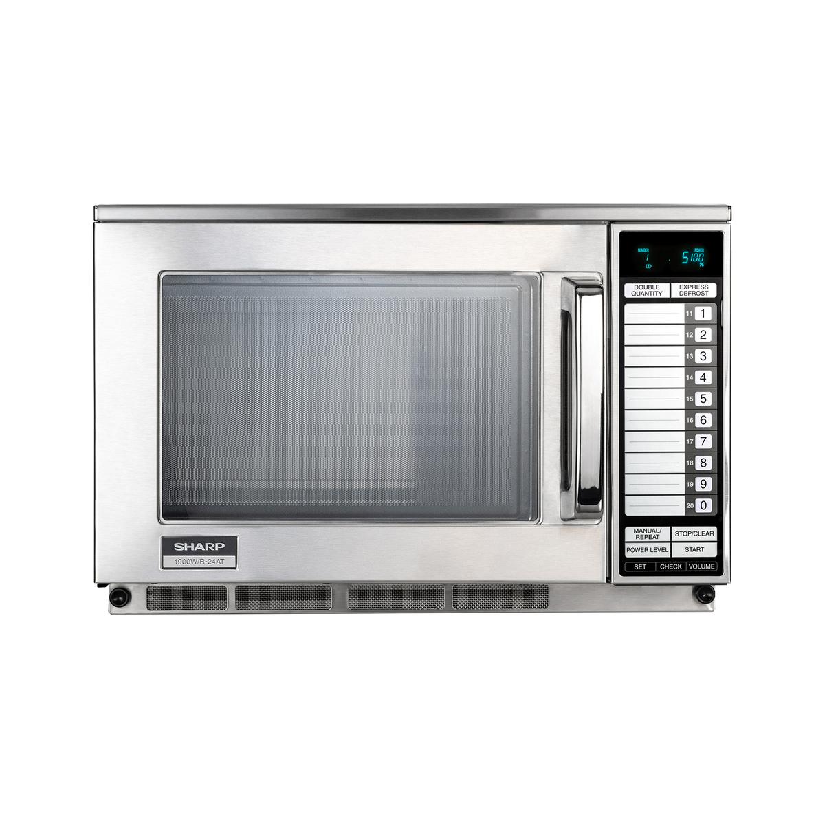 Refurbished Sharp R24AT 1900W Commercial Microwave - Programmable - Touch Controls - 3 Years Full Onsite warranty
