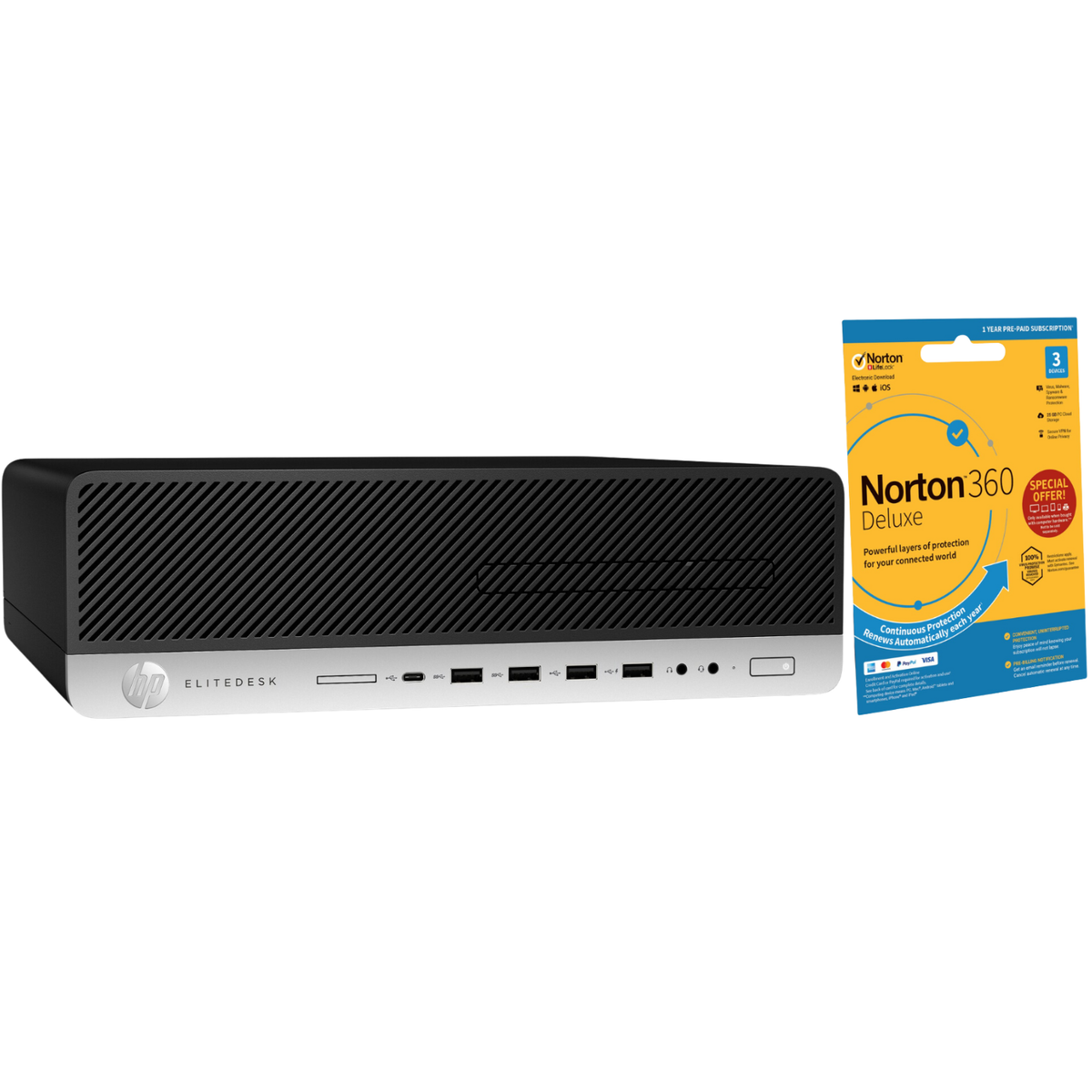 Refurbished HP EliteDesk 800 G5 Intel Core i5 9th gen 16GB RAM 256GB SSD Windows 11 Pro SFF Desktop PC