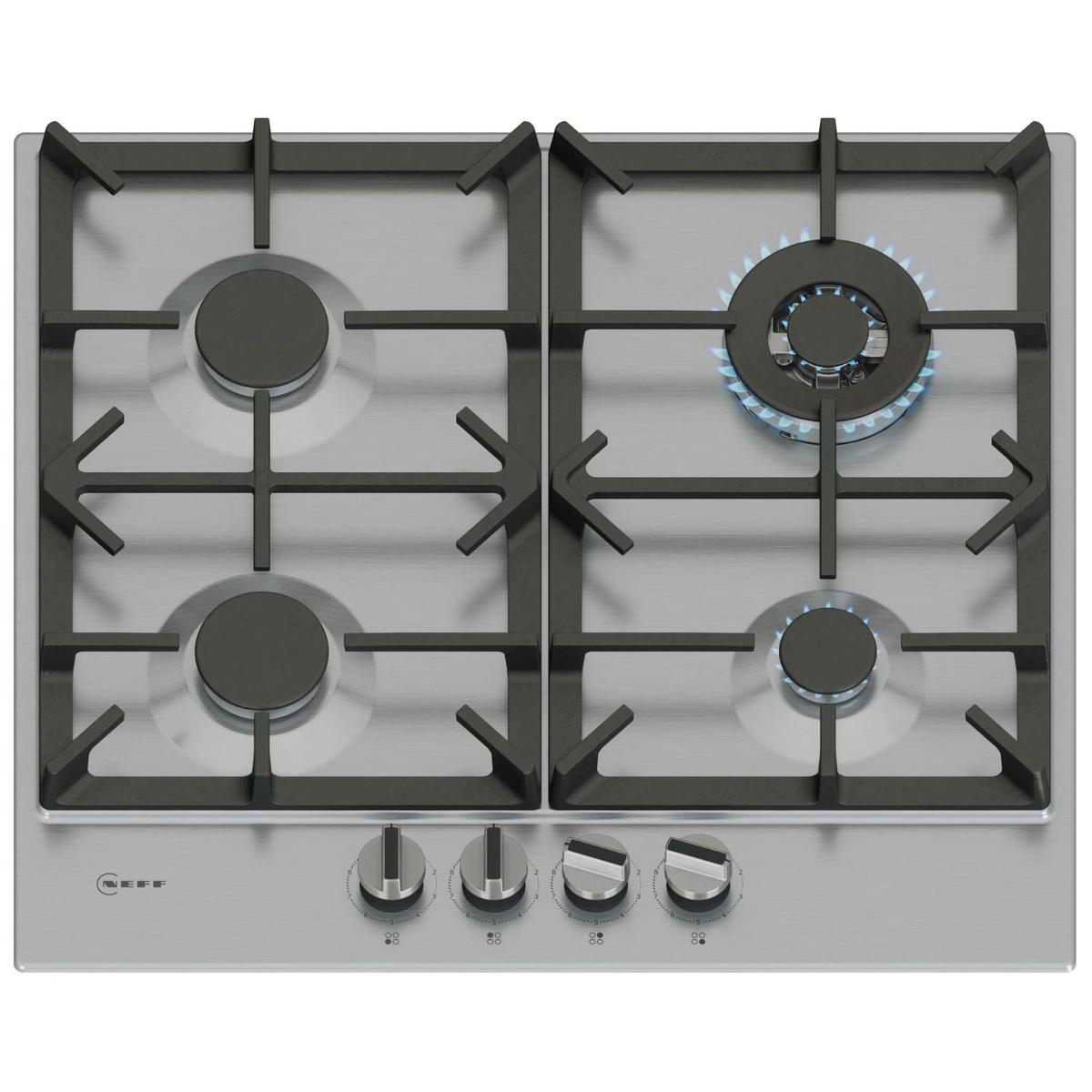 Refurbished Neff N70 60cm 4 Burner Gas Hob - Stainless Steel