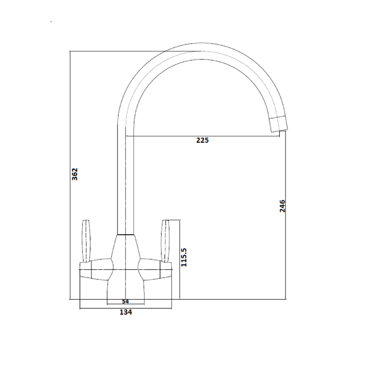 ALMOST PERFECT - Copper Dual Lever Monobloc Kitchen Mixer Tap - Enza Tamara