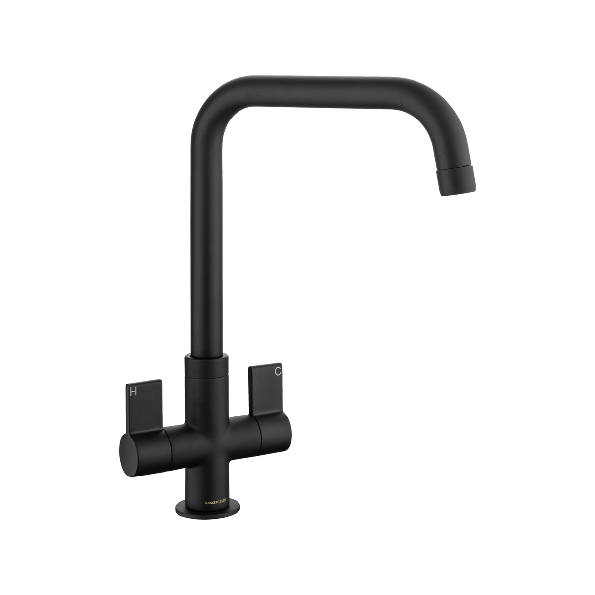Rangemaster Aquaquad Dual Lever Monobloc Kitchen Mixer Tap - Matt Black