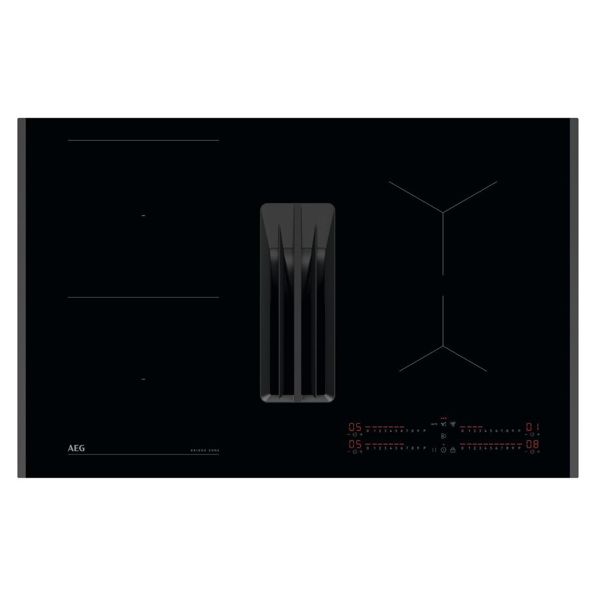Refurbished AEG 6000 Series 80 cm 4 Zone Venting Induction Hob - Black
