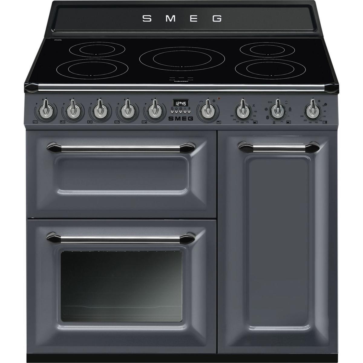 Smeg Victoria 90cm Electric Range Cooker - Slate Grey