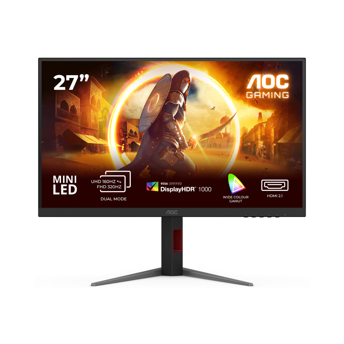 AOC AGON U27G4XM 27" Fast IPS Dual Mode 4K UHD 160Hz Full HD 320Hz 1ms Gaming Monitor