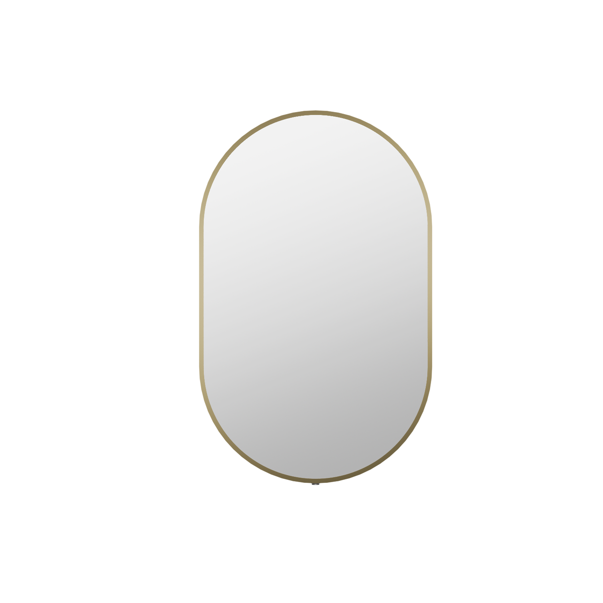 Oval Brass Backlit Bathroom Mirror with Battery Operated Lights 500 x 800mm - Venus