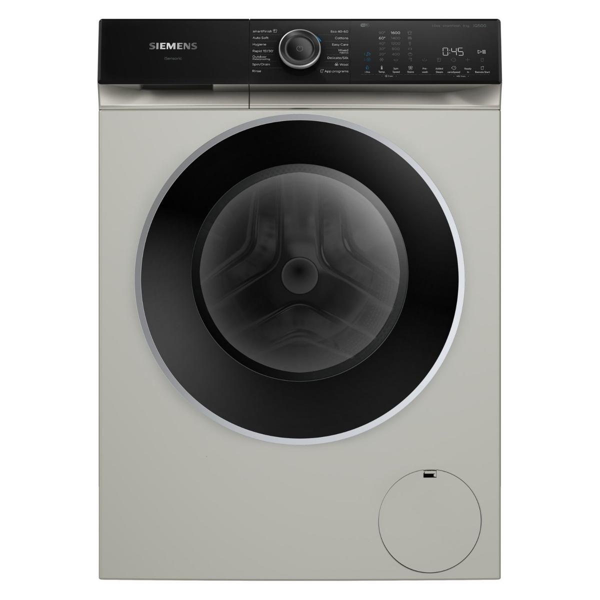 Siemens iQ500 9kg 1600rpm Washing Machine - Smart Wi-Fi A Rated - Silver