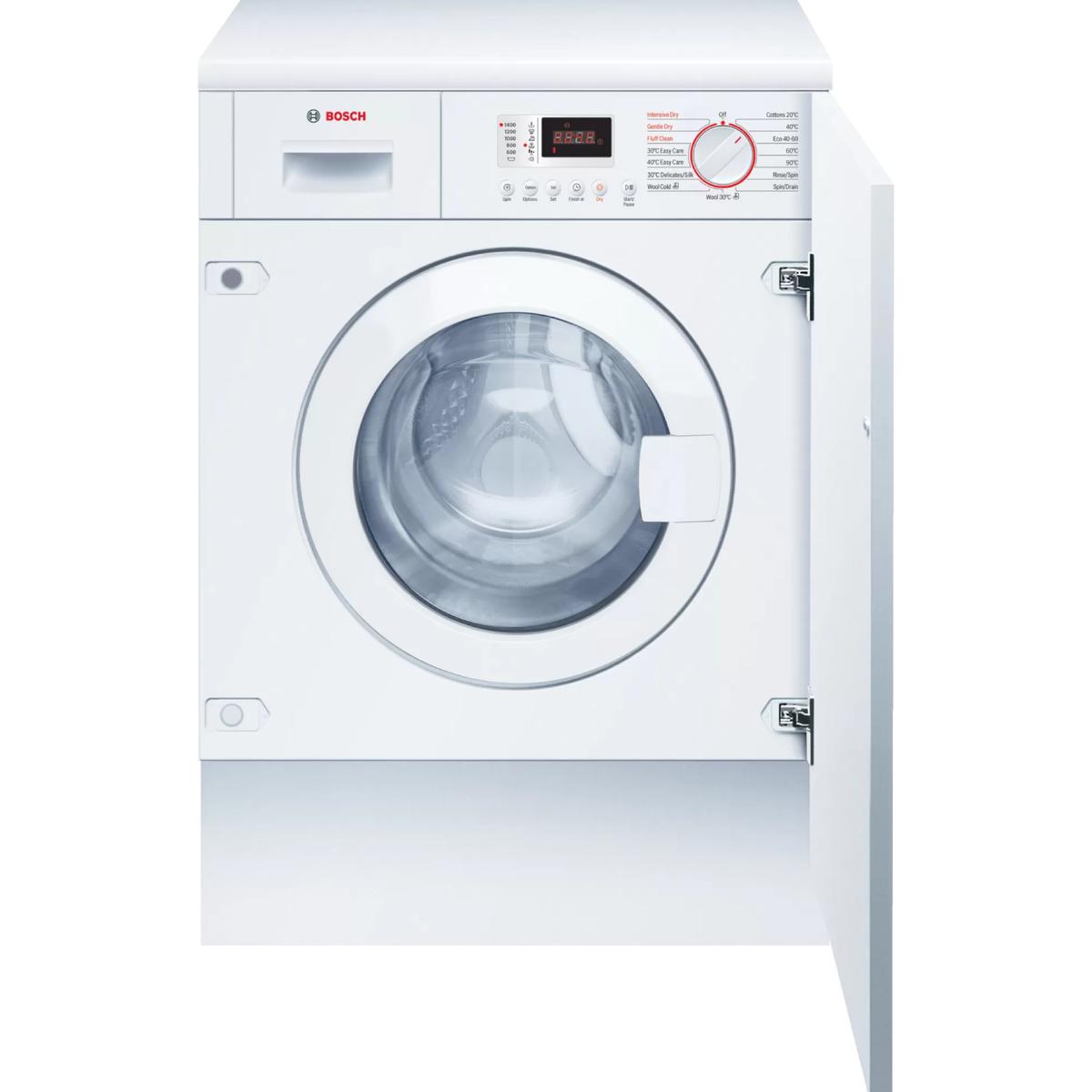 Refurbished Bosch Serie 4 WKD28352GB Integrated 7/4KG 1355 Spin Washer Dryer White