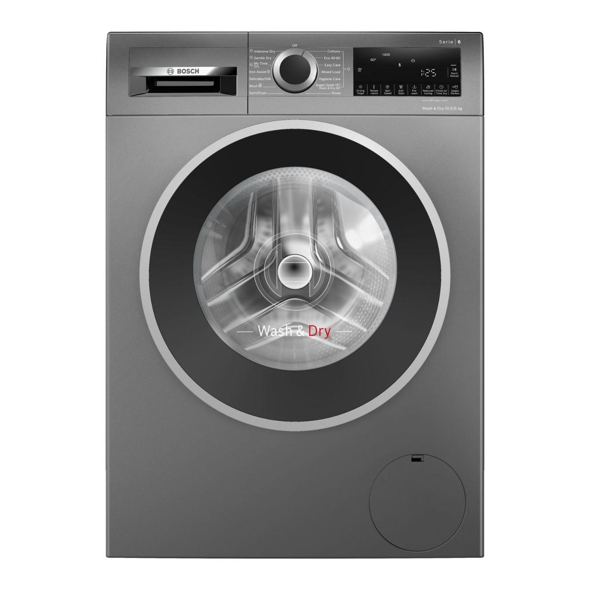 Bosch Series 6 10.5kg Wash 6kg Dry 1400rpm Washer Dryer - Graphite Grey