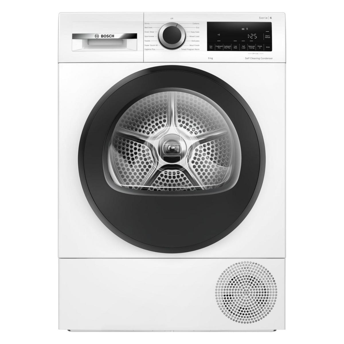 Bosch Series 6 9kg Heat Pump Tumble Dryer - A+++ Rated - White