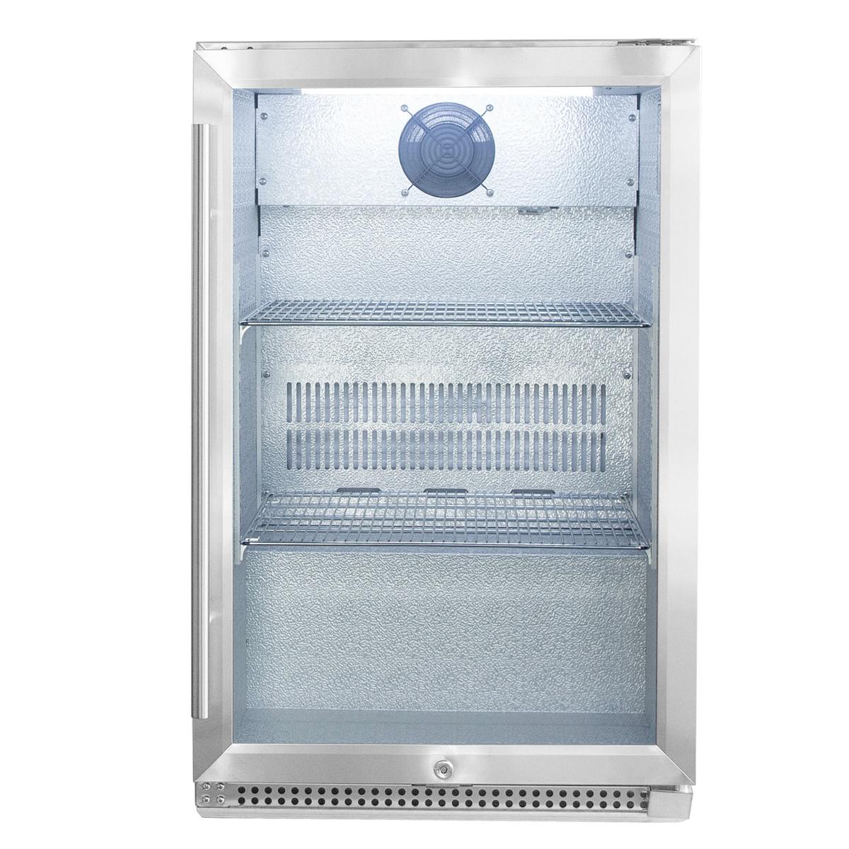 electriQ Single Door Outdoor Bottle Cooler - 118 Ltr Stainless Steel