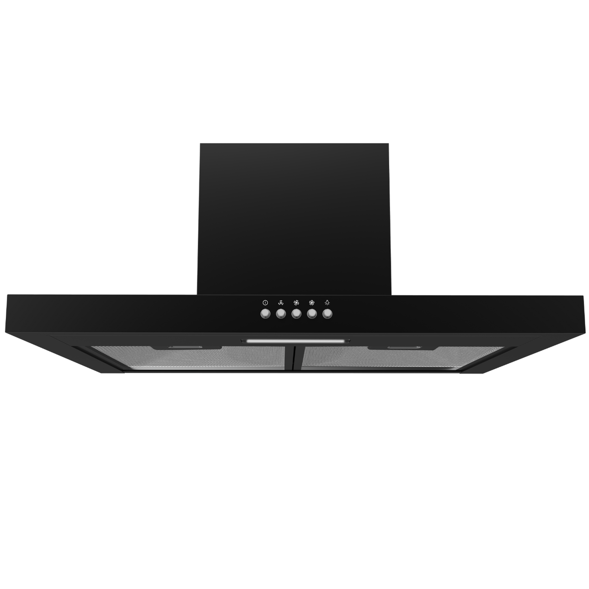 electriQ 60cm Slimline Chimney Hood - Black