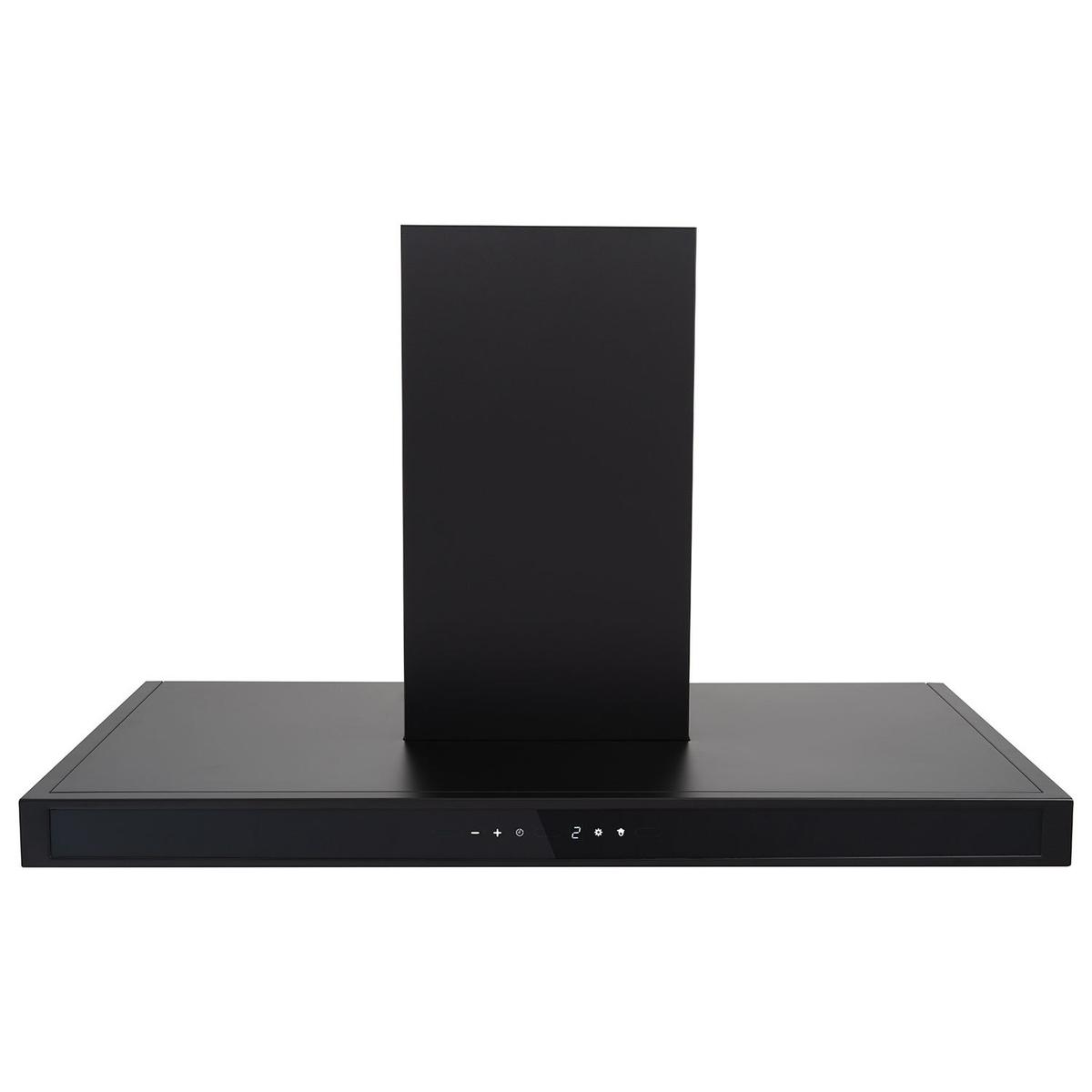 electriQ 90cm Slimline Chimney Cooker Hood - Black