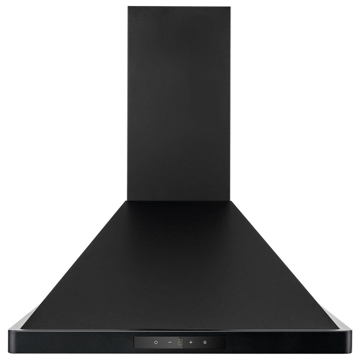 electriQ 60cm Traditional Chimney Hood with Touch Control - Black