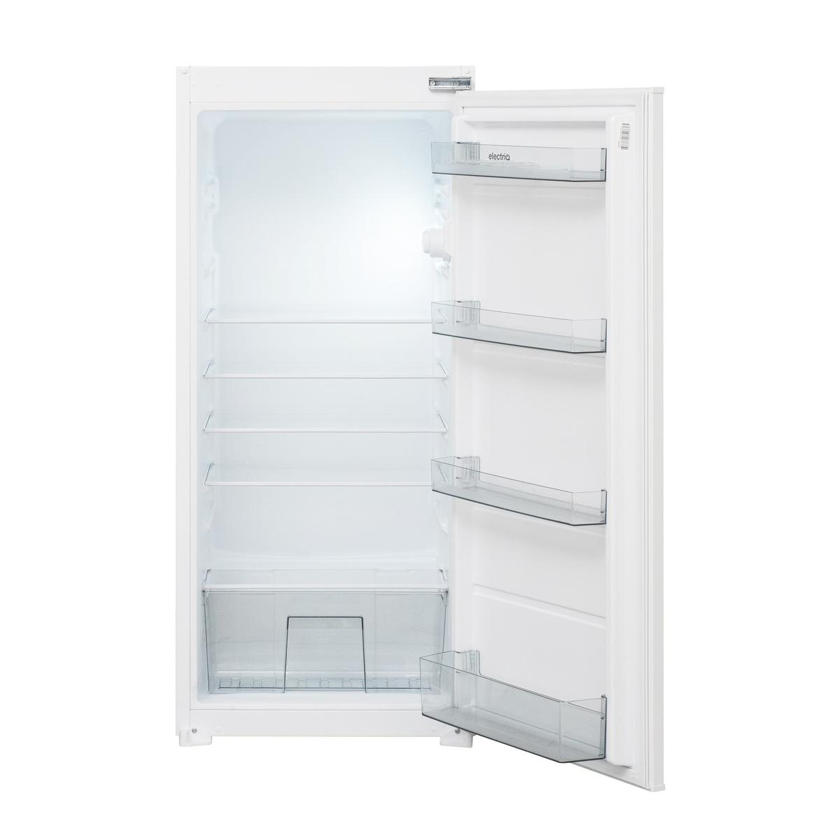 electriQ 193 Litre 123cm Integrated In-Column Larder Fridge with Sliding Door Hinge