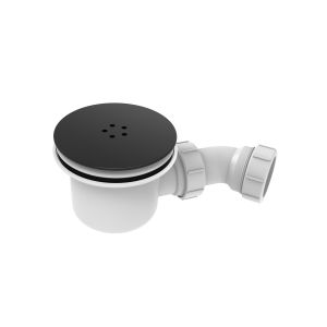 90mm Matt Black Shower Tray Waste
