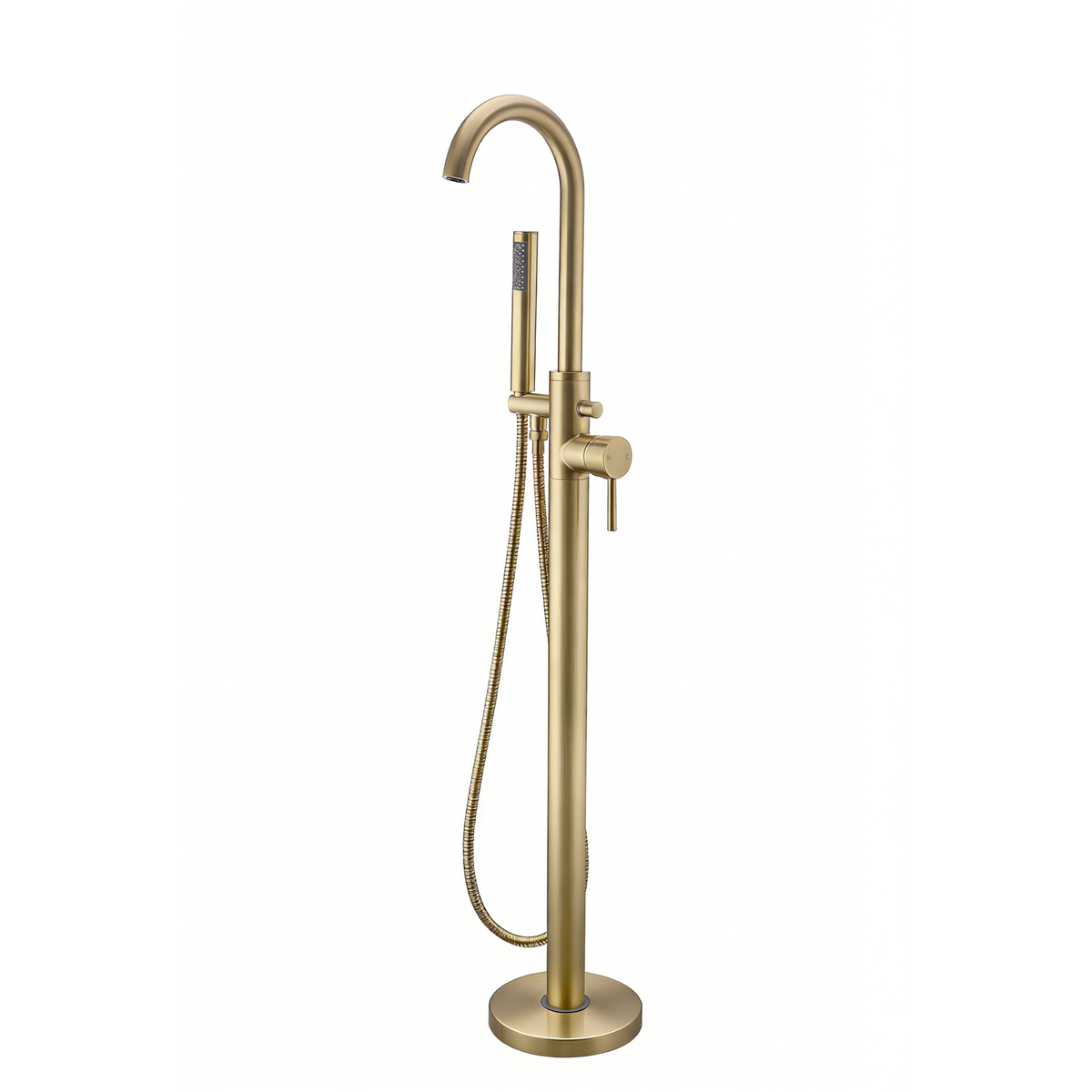 Brushed Brass Freestanding Bath Shower Mixer Tap - Arissa