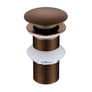 Brushed Bronze Click Clack Unslotted Basin Waste - Arissa