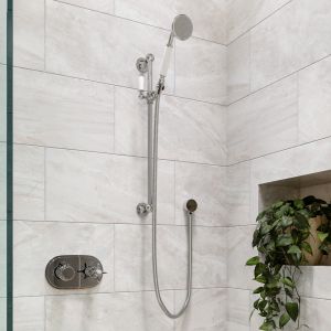 Chrome 1 Outlet Thermostatic Mixer Shower Set with Hand Shower - Camden