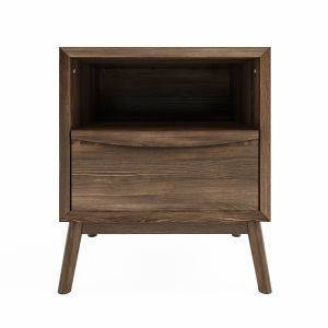 Walnut Pair of Bedside Tables - Frances